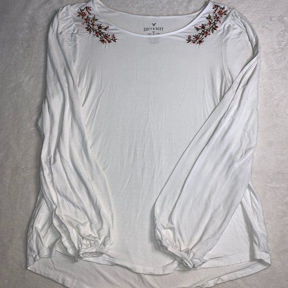 Flowy Long Sleeve with Floral Embroidery - Picture 1 of 2